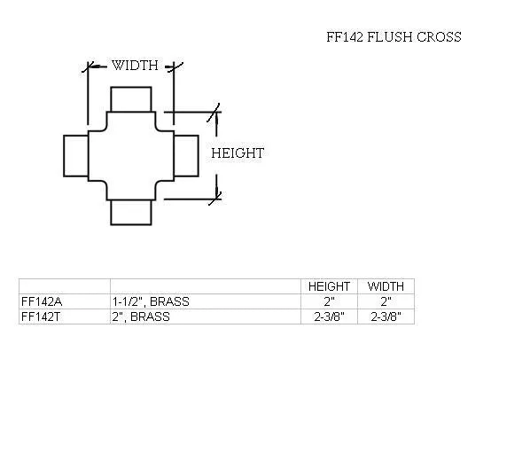 Flush Cross for 1-1/2" Tubing