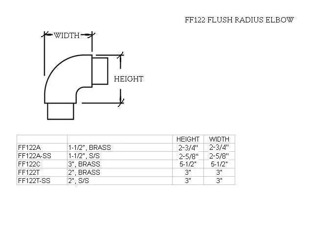 Flush Curved Elbow for 2" Tubing