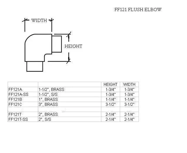 Flush Elbow for 1" Diameter Tubing