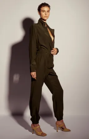 Fortuna Silk Jumpsuit - Military