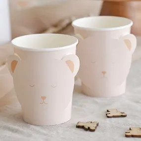 Ginger Ray Teddy Bear Cups - 8 Pkt