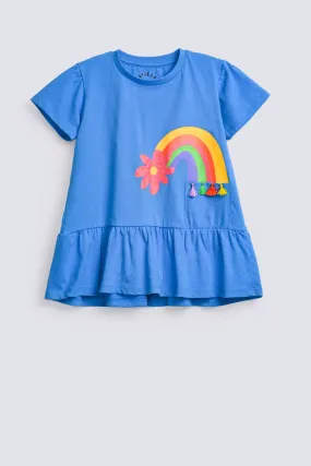 GIRLS RAINBOW TOP WITH TASSEL