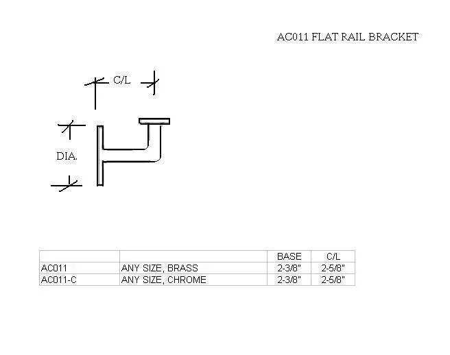 Hand Rail Bracket for Flat Rails