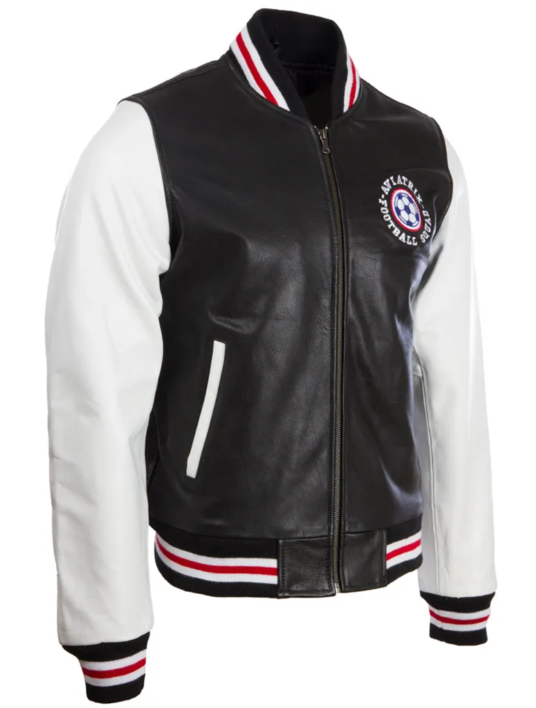 HGGT Men's Varsity Football Jacket - Black/White