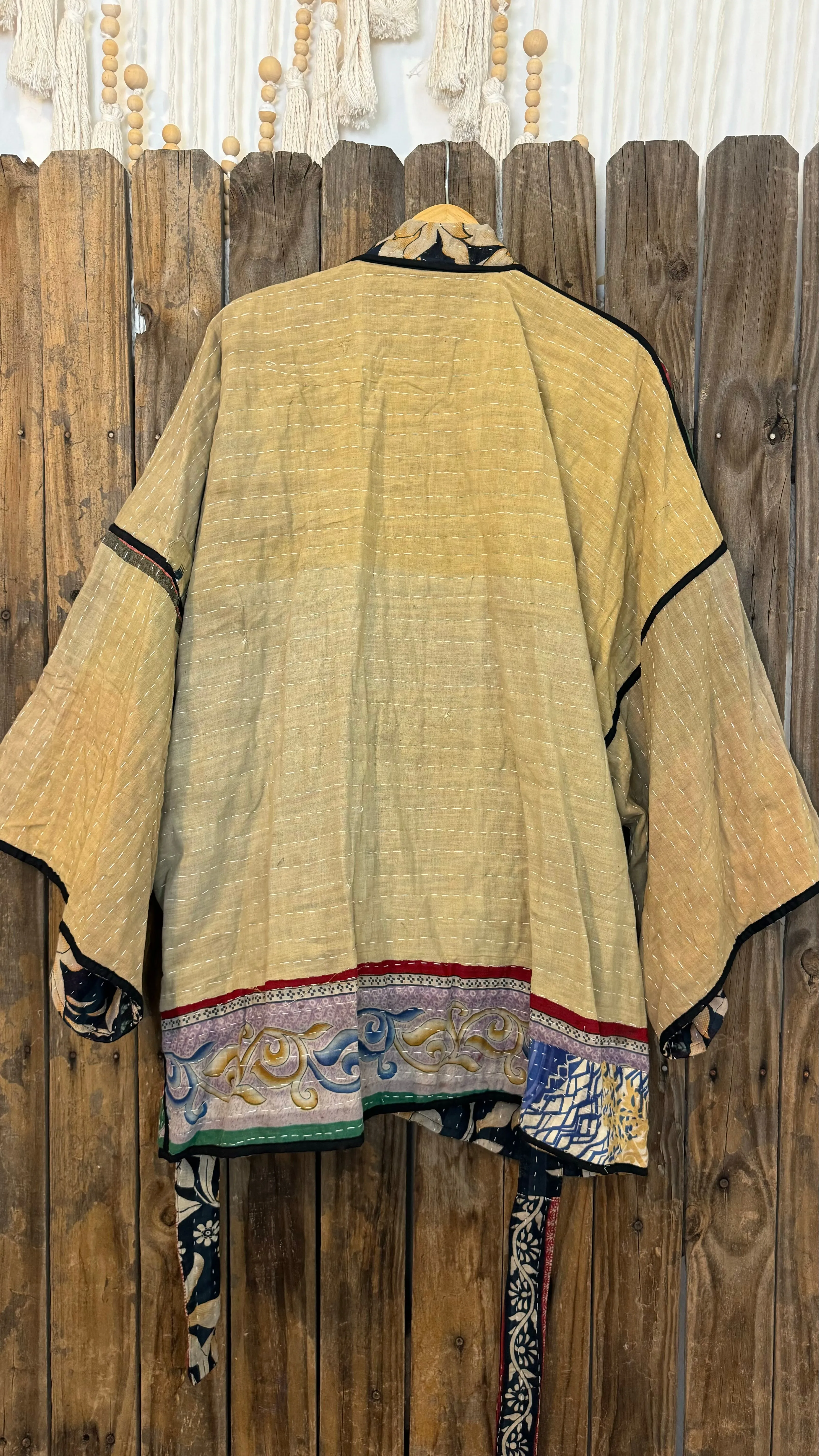 Kantha Reversible Kimono Coat - 001