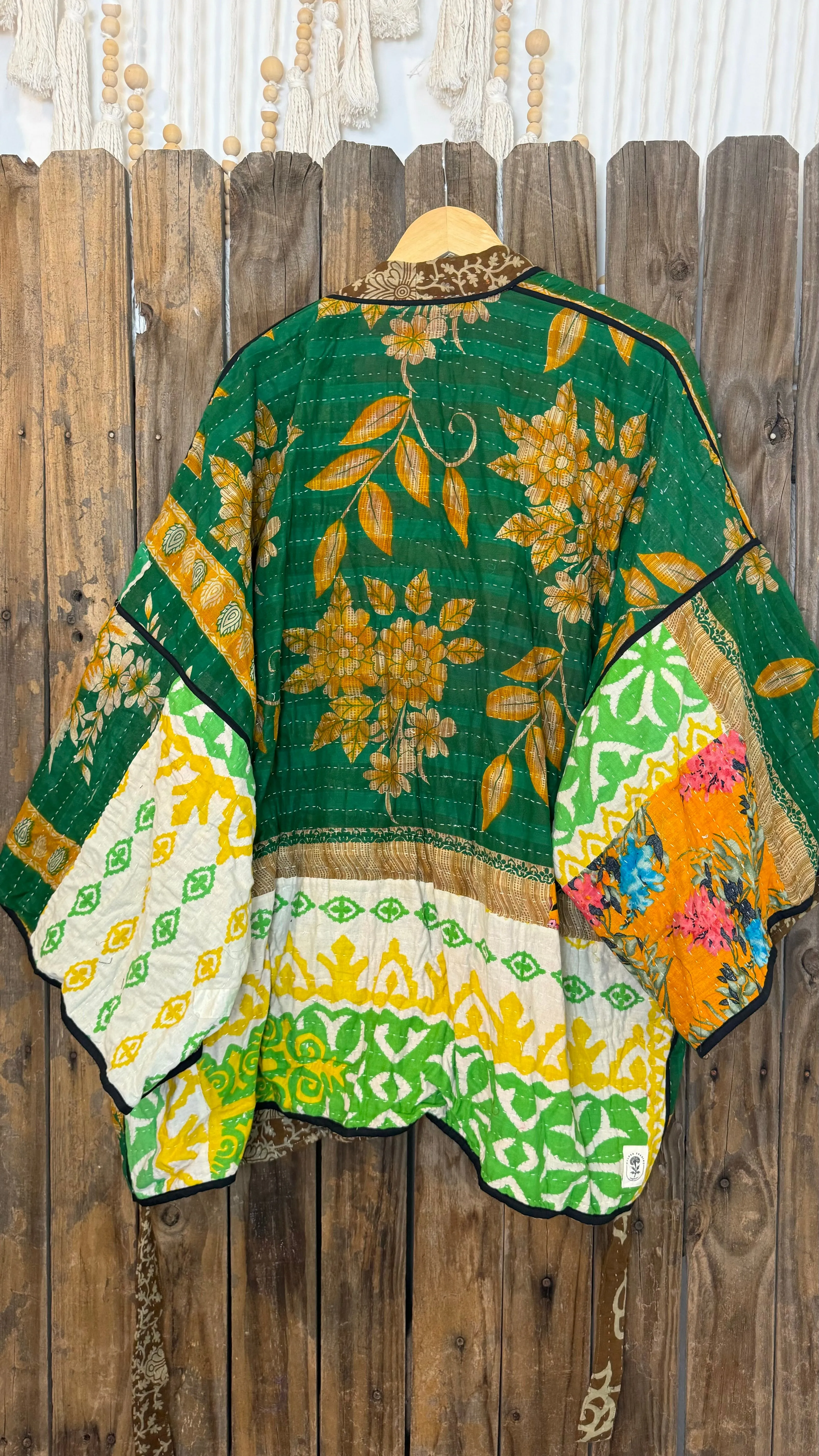 Kantha Reversible Kimono Coat - 005