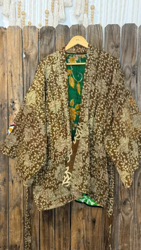 Kantha Reversible Kimono Coat - 005