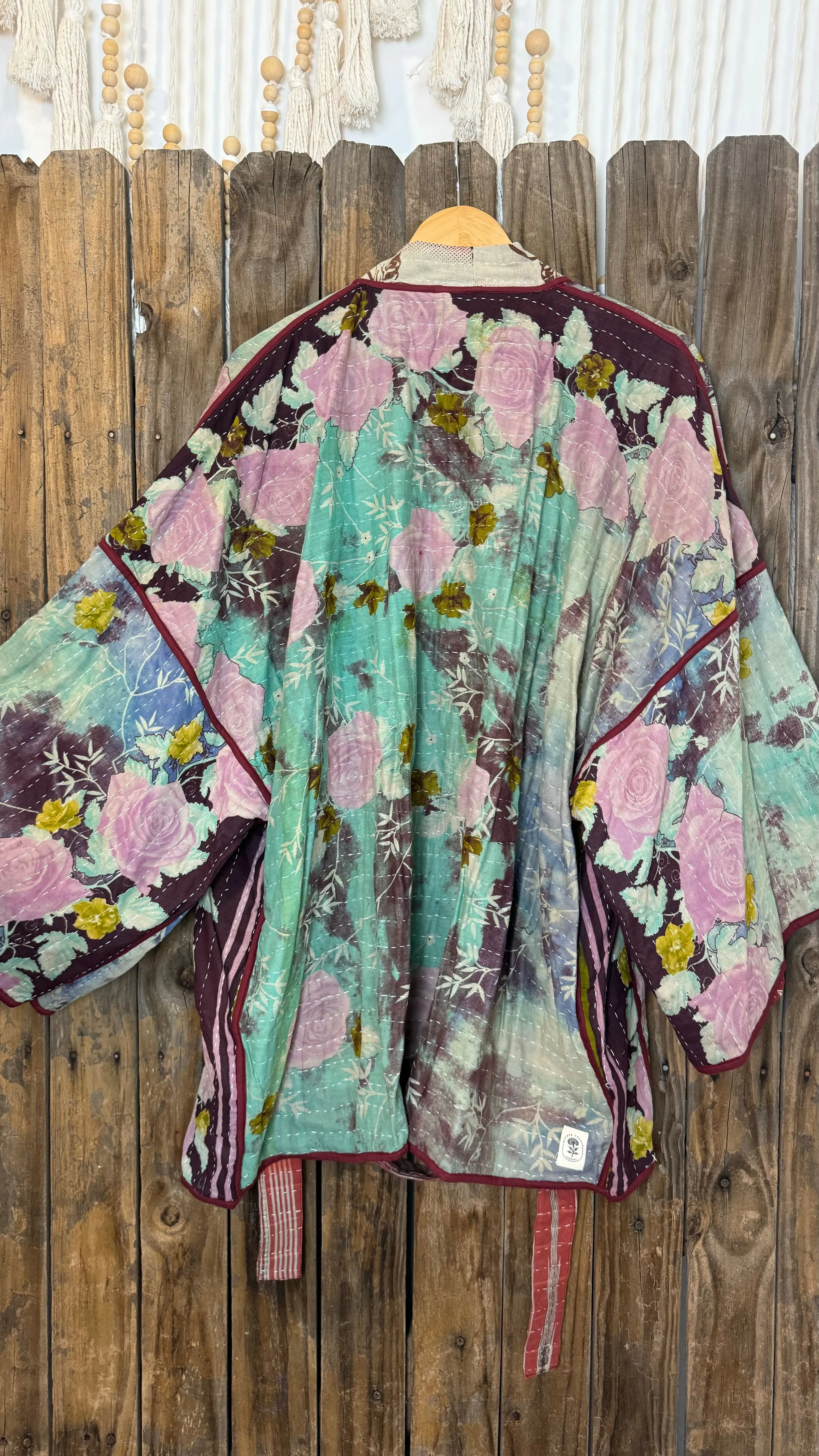 Kantha Reversible Kimono Coat - 006