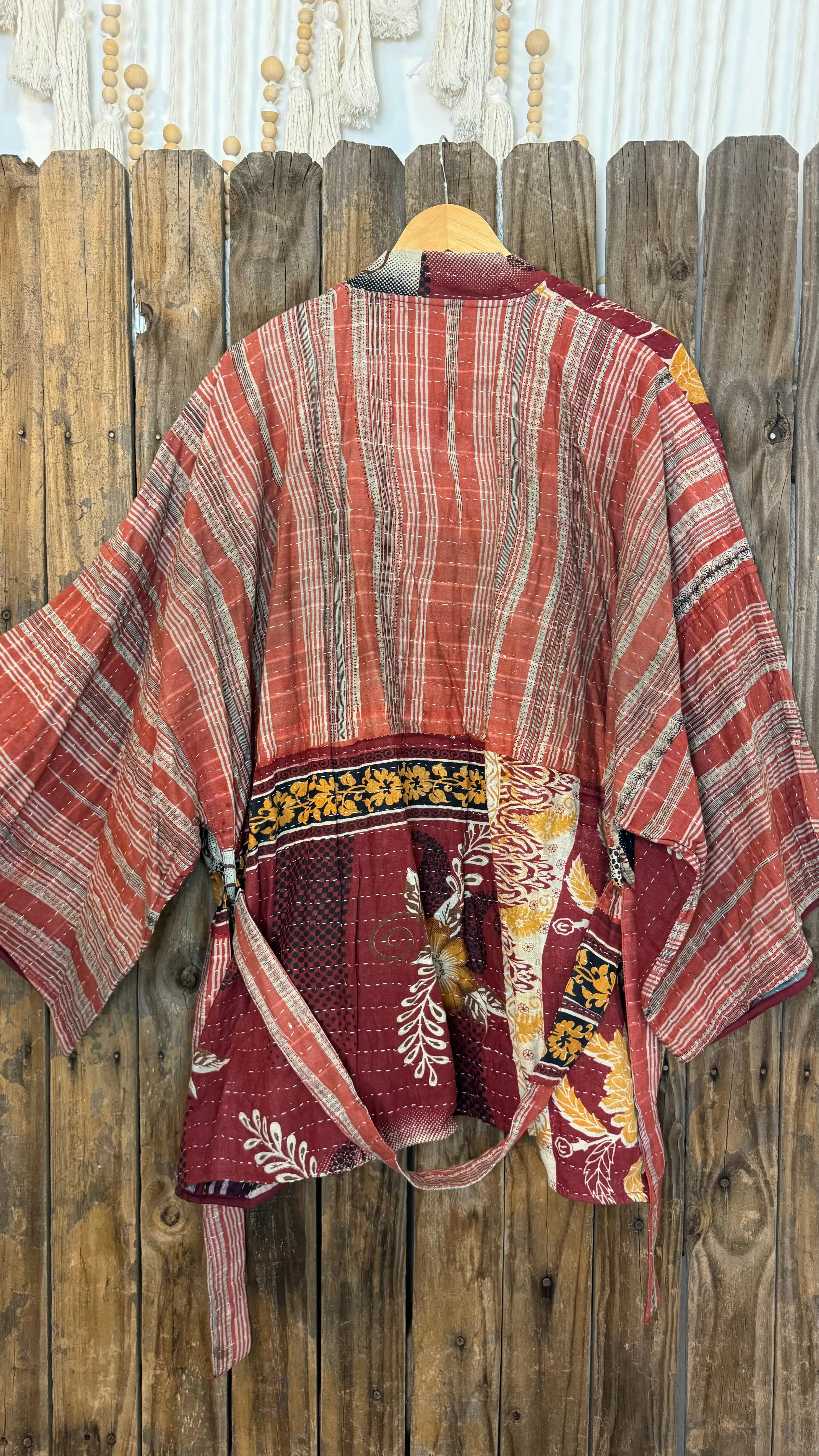 Kantha Reversible Kimono Coat - 006