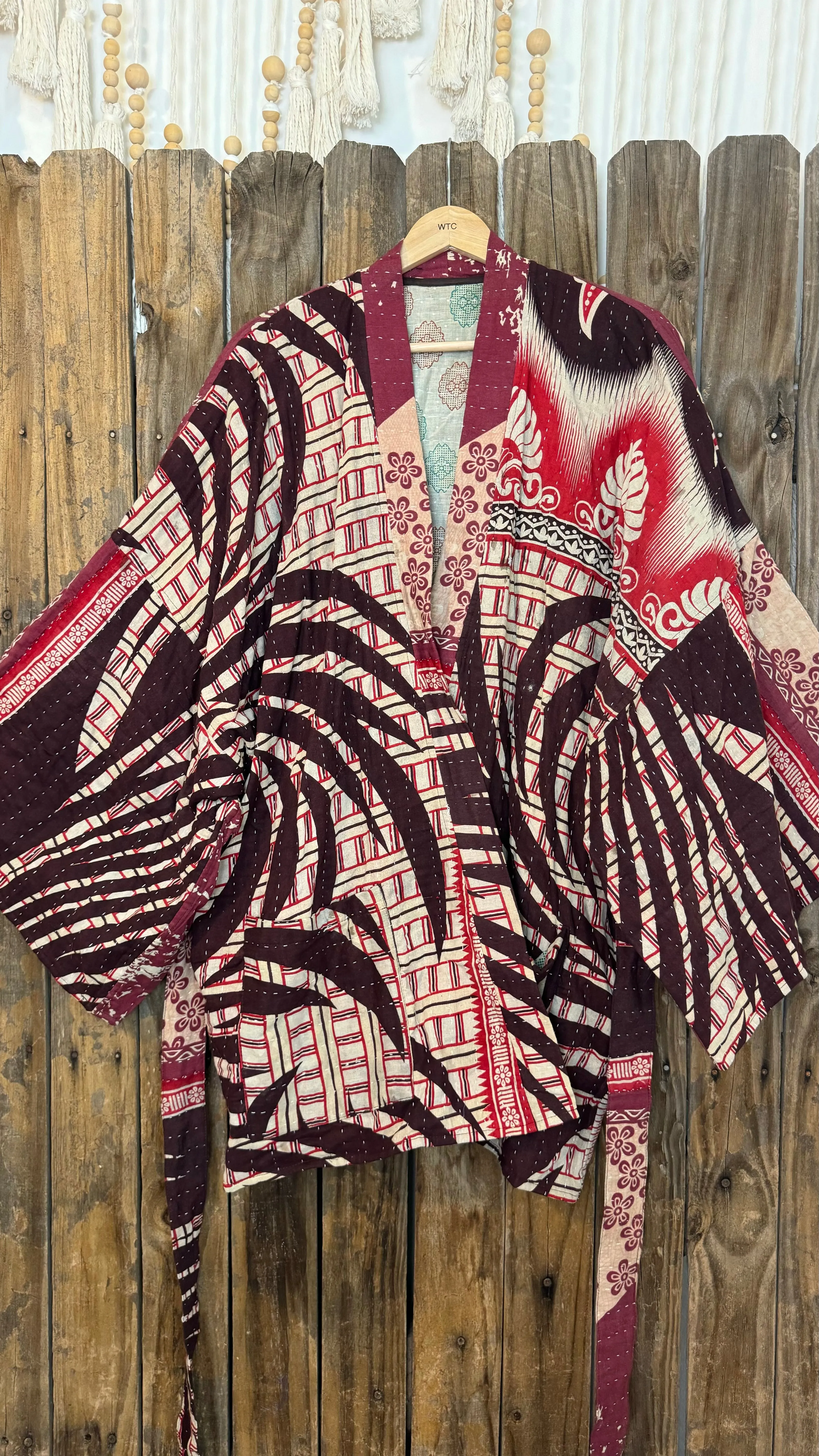 Kantha Reversible Kimono Coat - 008