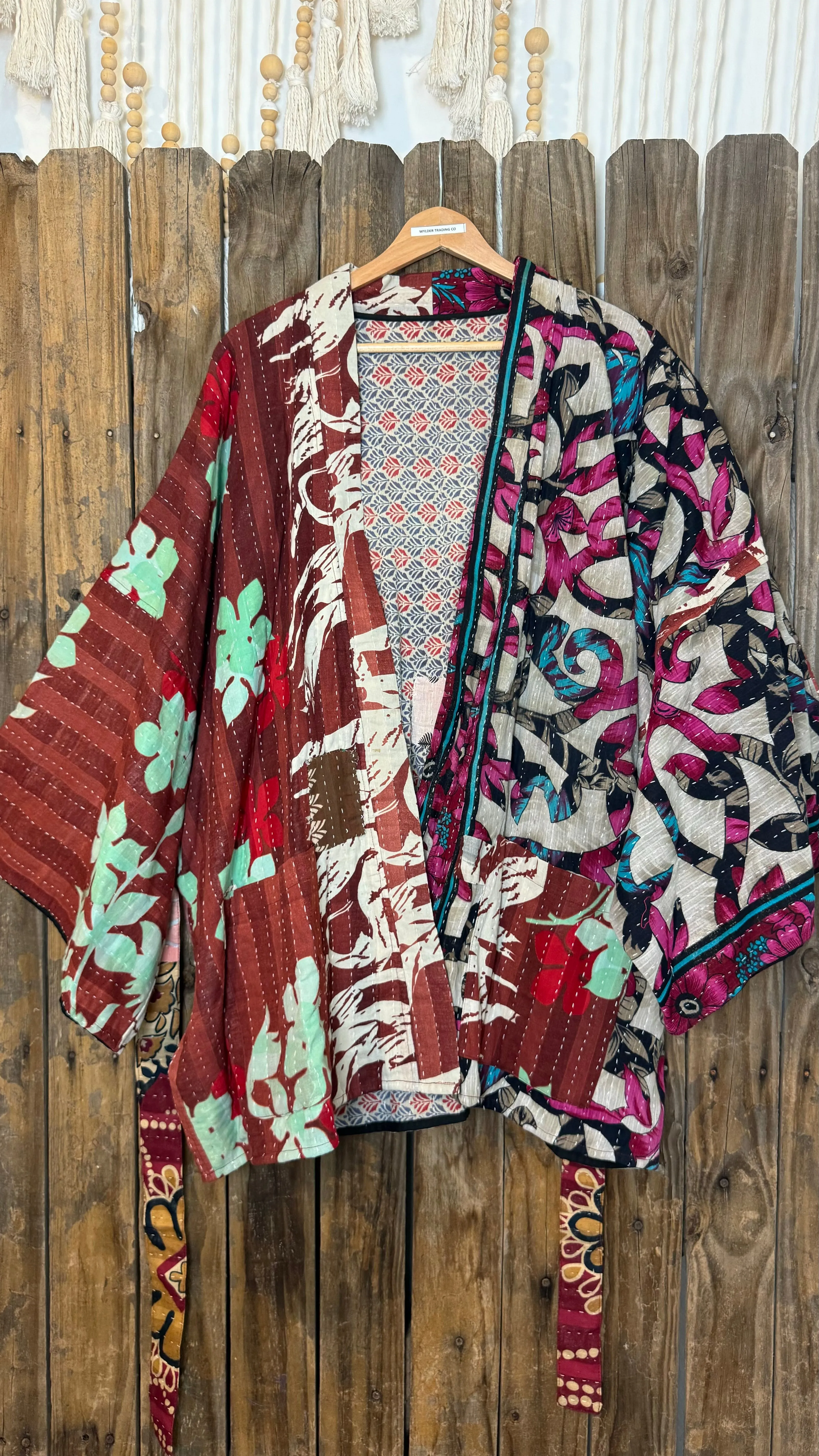 Kantha Reversible Kimono Coat - 011