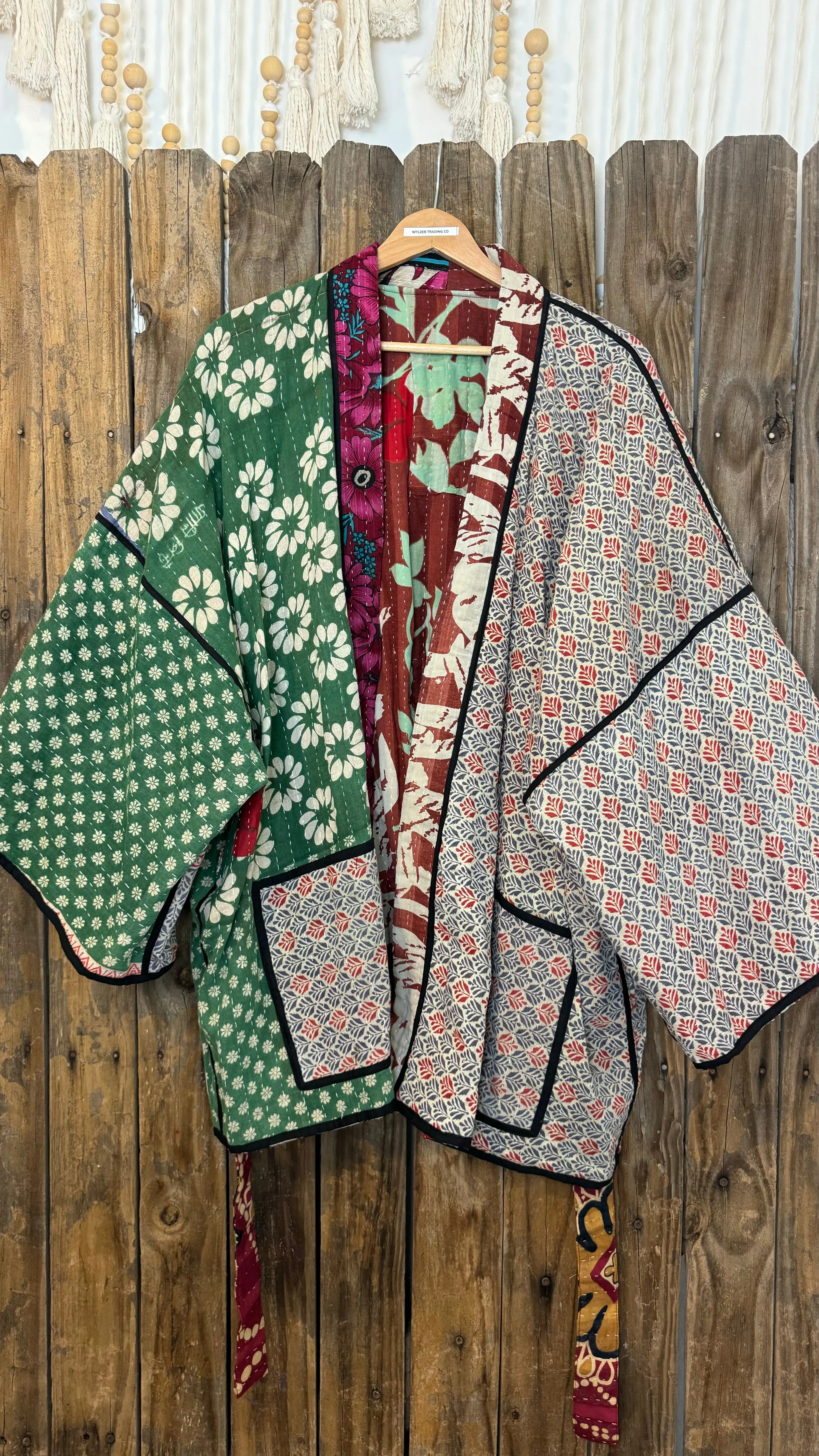 Kantha Reversible Kimono Coat - 011