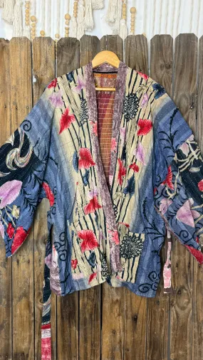 Kantha Reversible Kimono Coat - 019