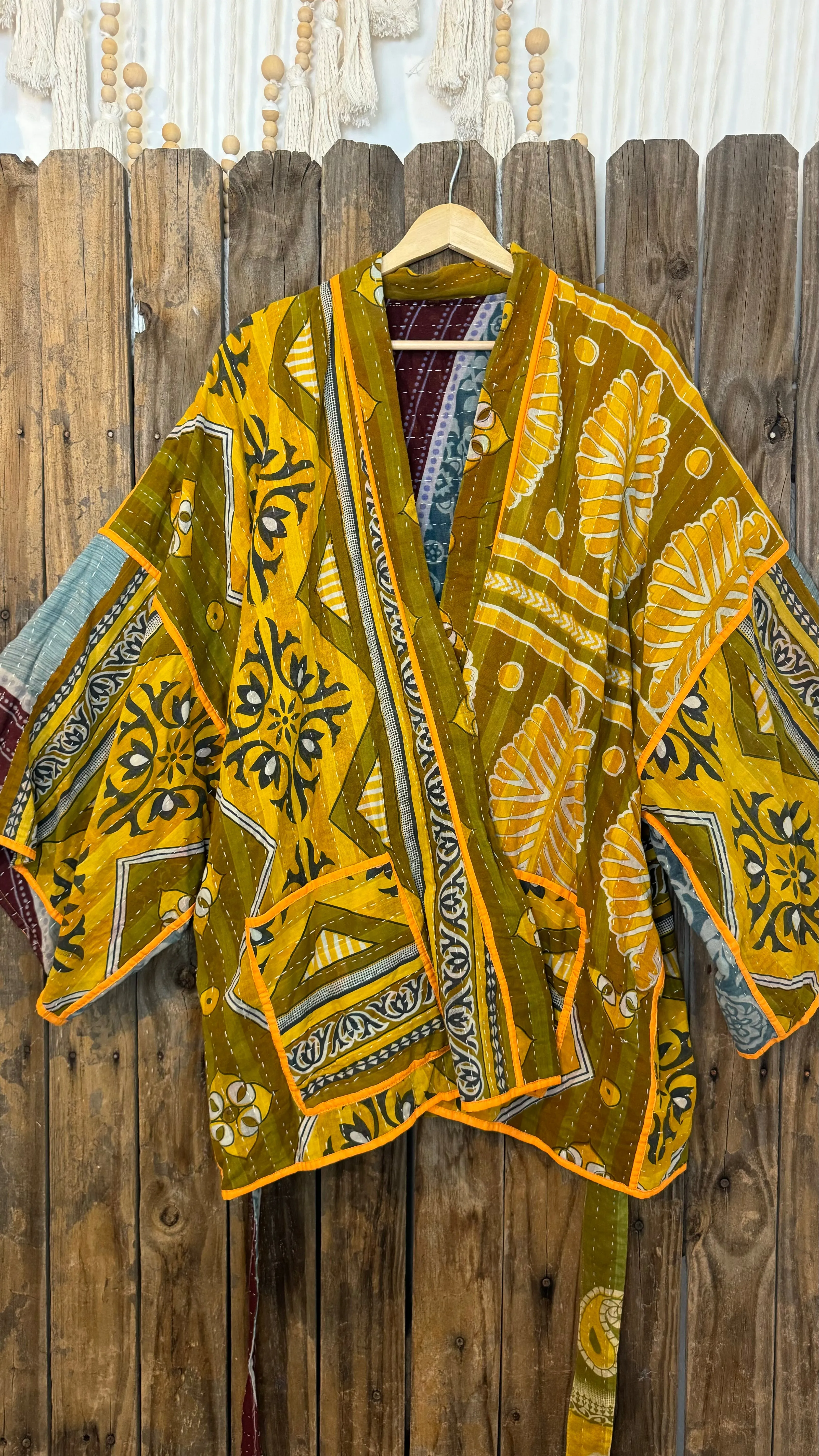 Kantha Reversible Kimono Coat - 033