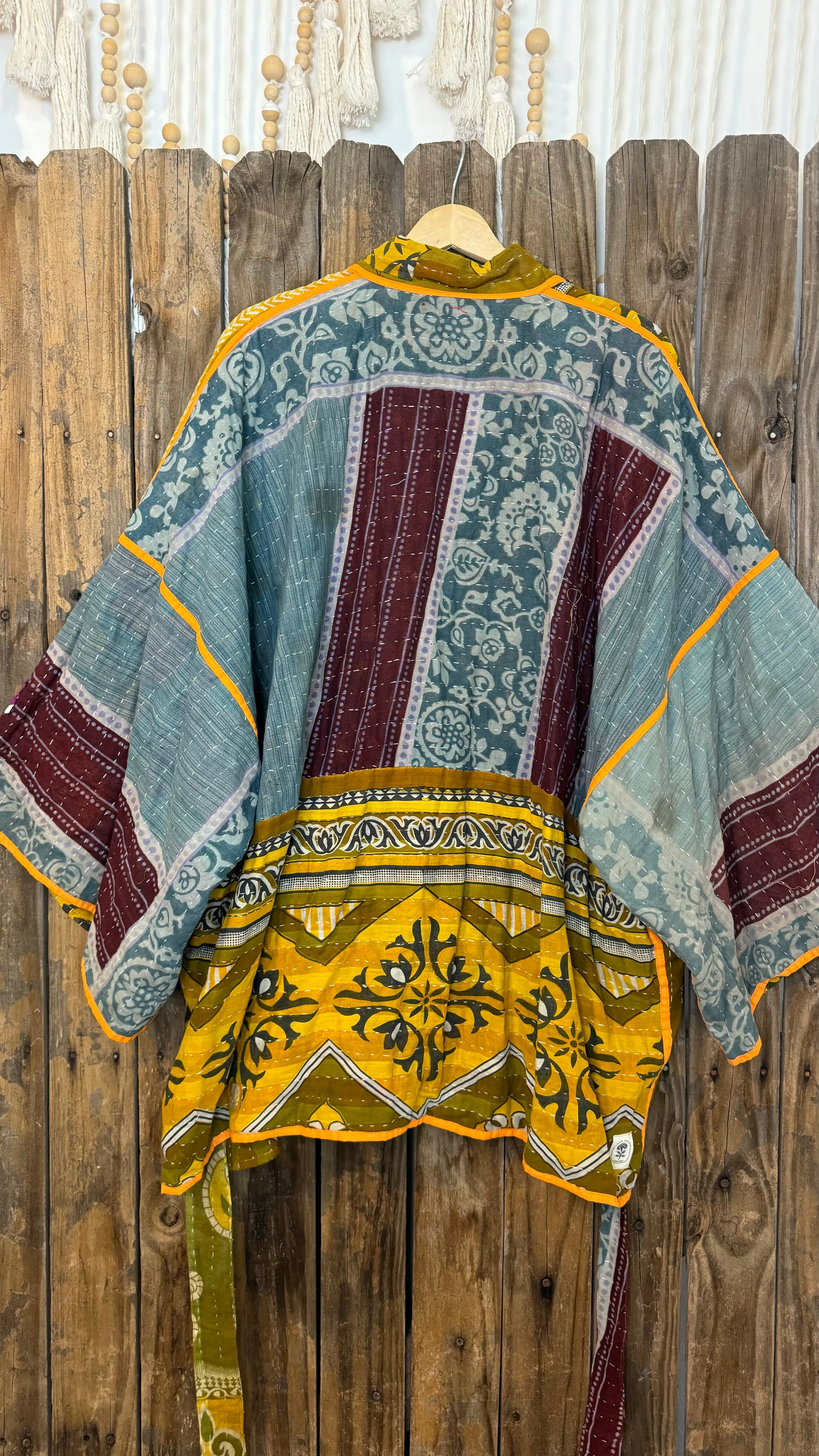 Kantha Reversible Kimono Coat - 033