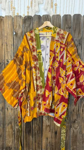 Kantha Reversible Kimono Coat - 035