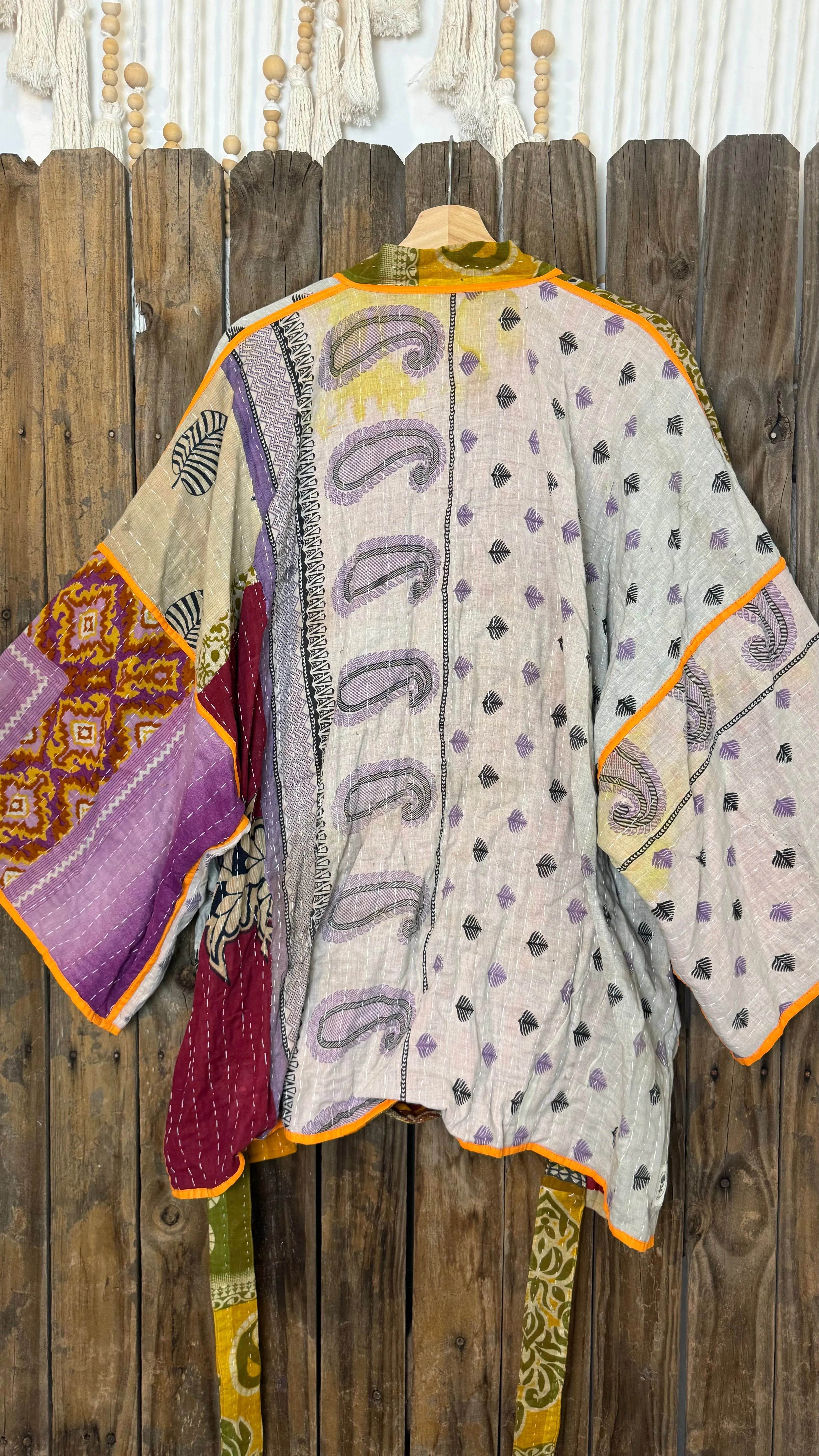 Kantha Reversible Kimono Coat - 035