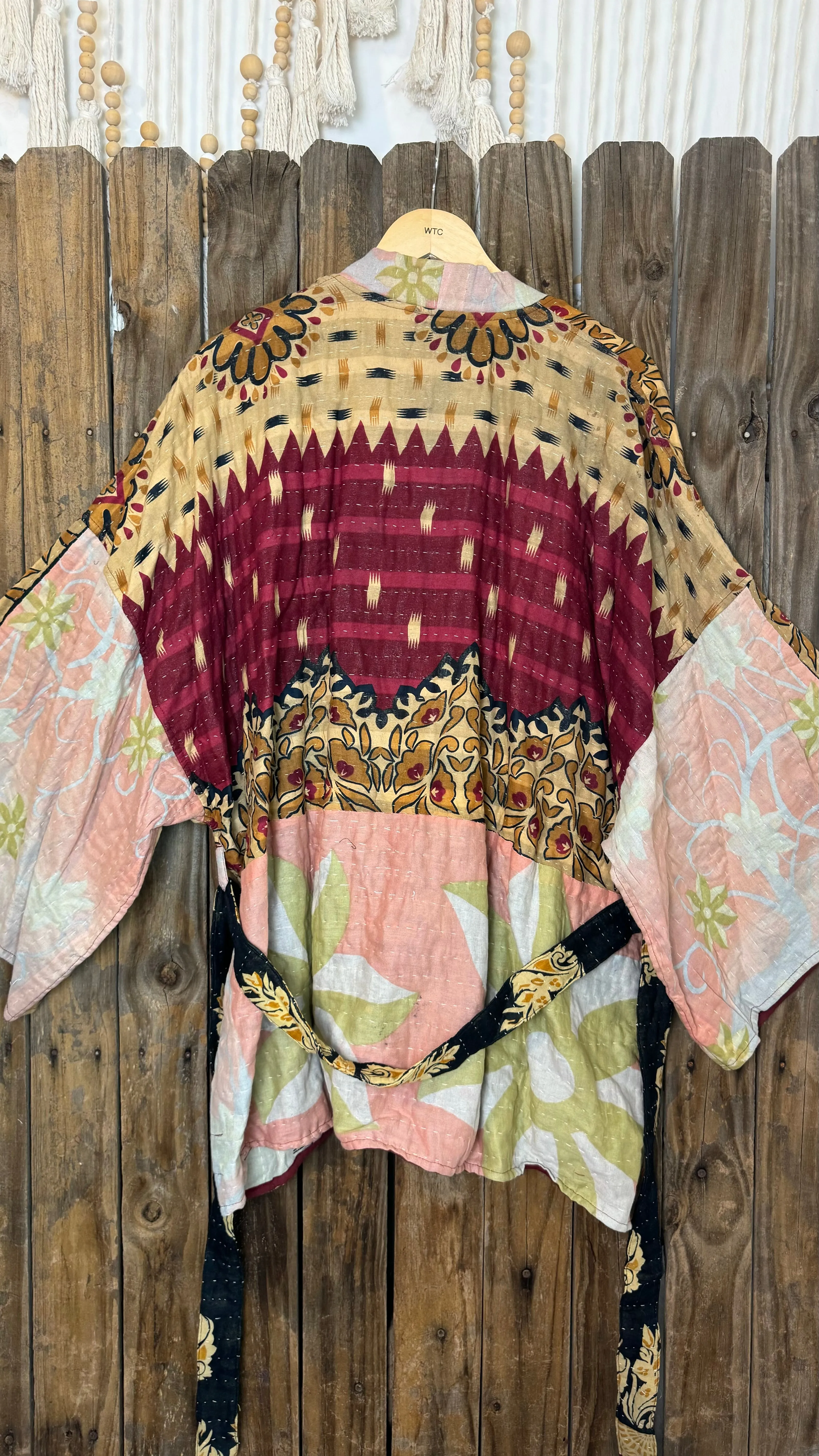 Kantha Reversible Kimono Coat - 037