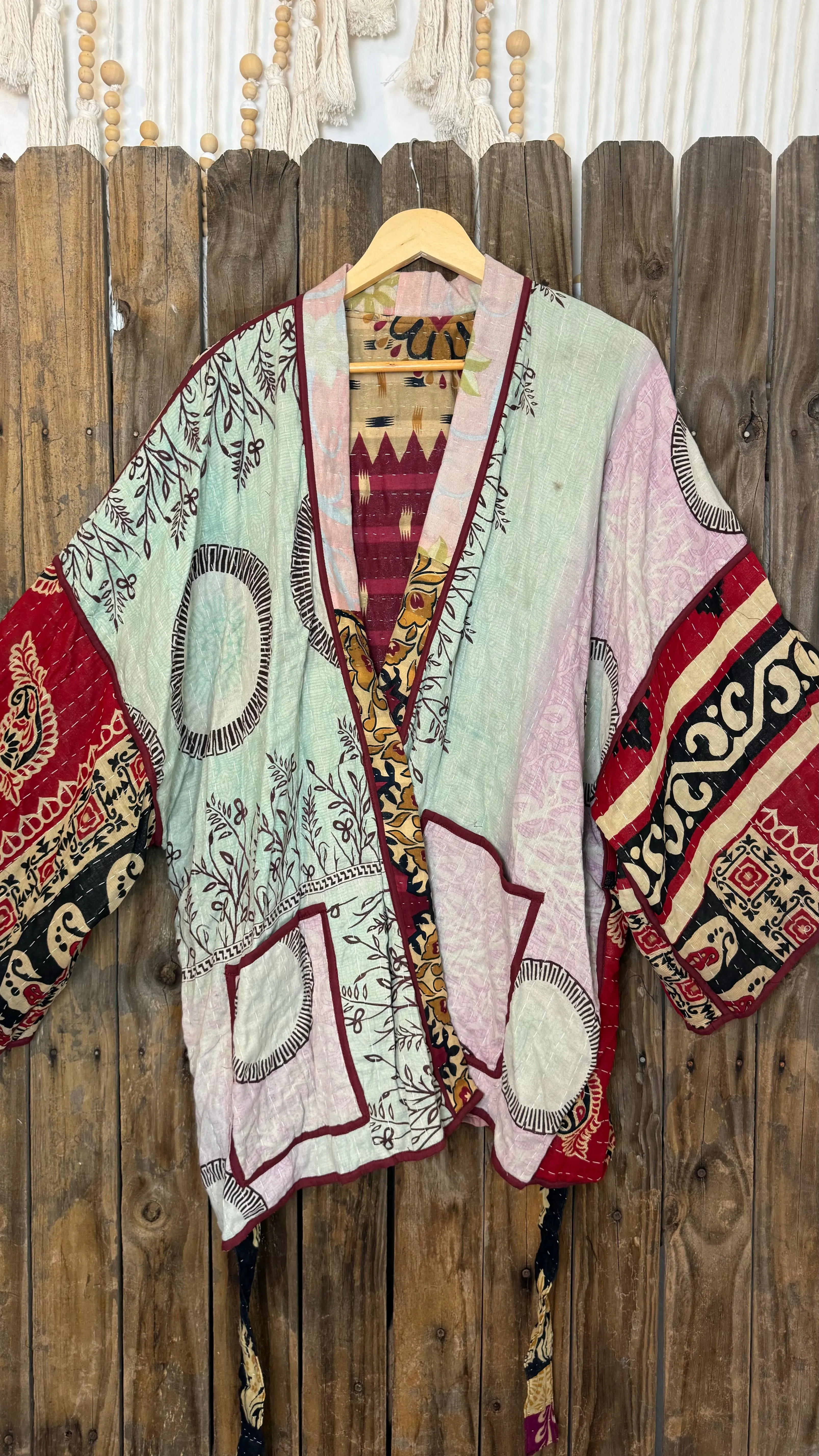 Kantha Reversible Kimono Coat - 037