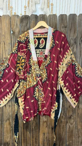 Kantha Reversible Kimono Coat - 037