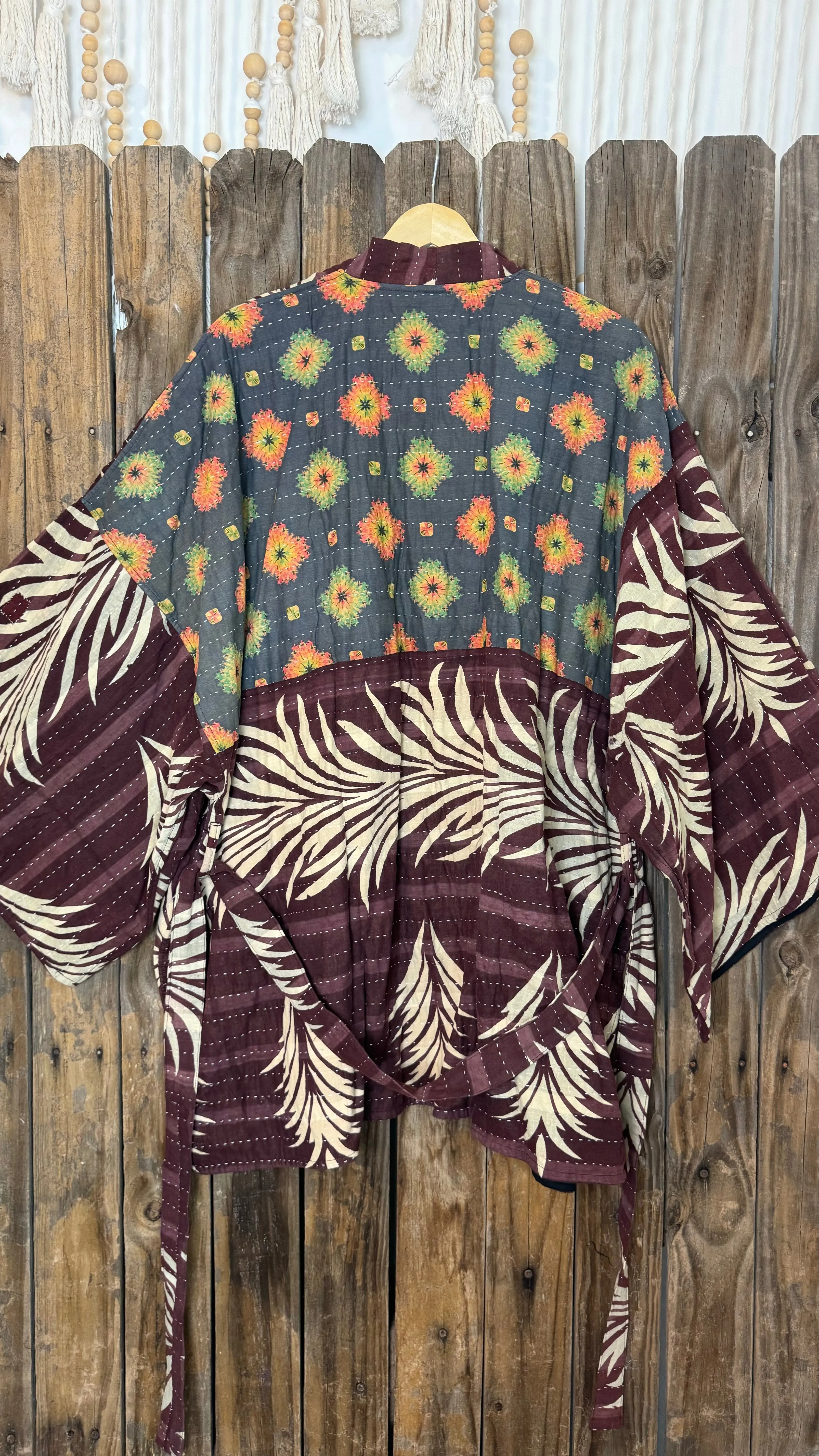 Kantha Reversible Kimono Coat - 039