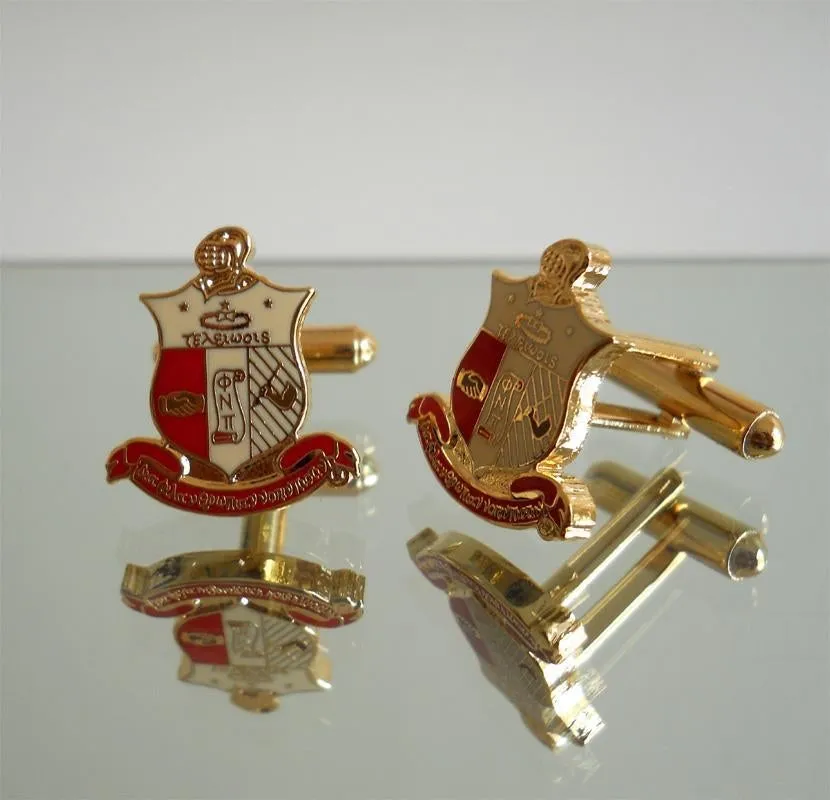 Kappa Alpha Psi Coat of Arms Cufflinks (Full Color)