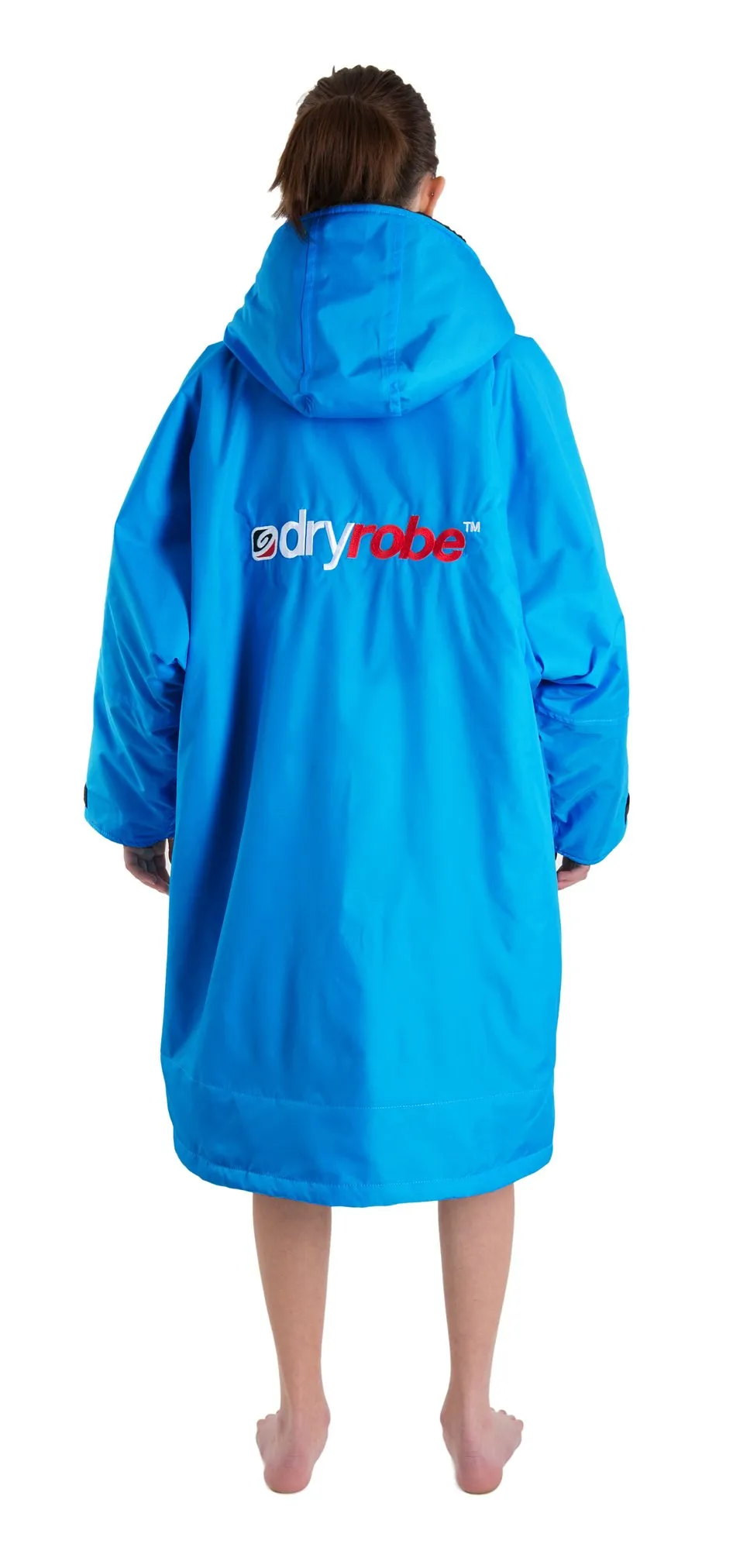 Kids Dryrobe Long Sleeve Changing Robe - Cobalt Blue/ Black