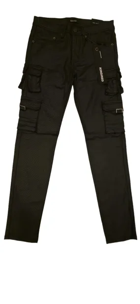 Kindred Coated Black Jeans (Black) - KD2045CTDBLK