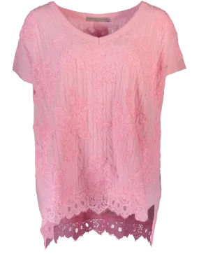 Knit Tunic With Lace Overlay