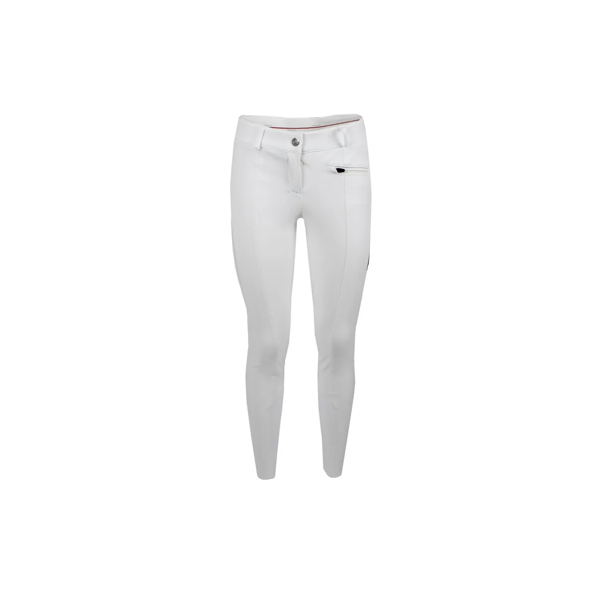 LADIES  X-GRIP  TECH TAILORED BREECHES BY EQUILINE, MOD. AMY EQUILINE.  COL. WHITE