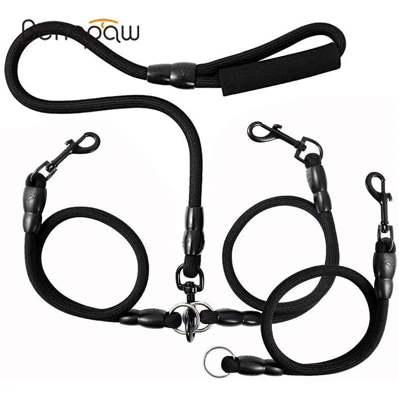 Leash 1 to 3 Dogs Heavy Duty Dual  or Triple Dog Leash 360 Swivel No Tangle Double Dog Walking Hand-protected Handle Training Leash  - New -