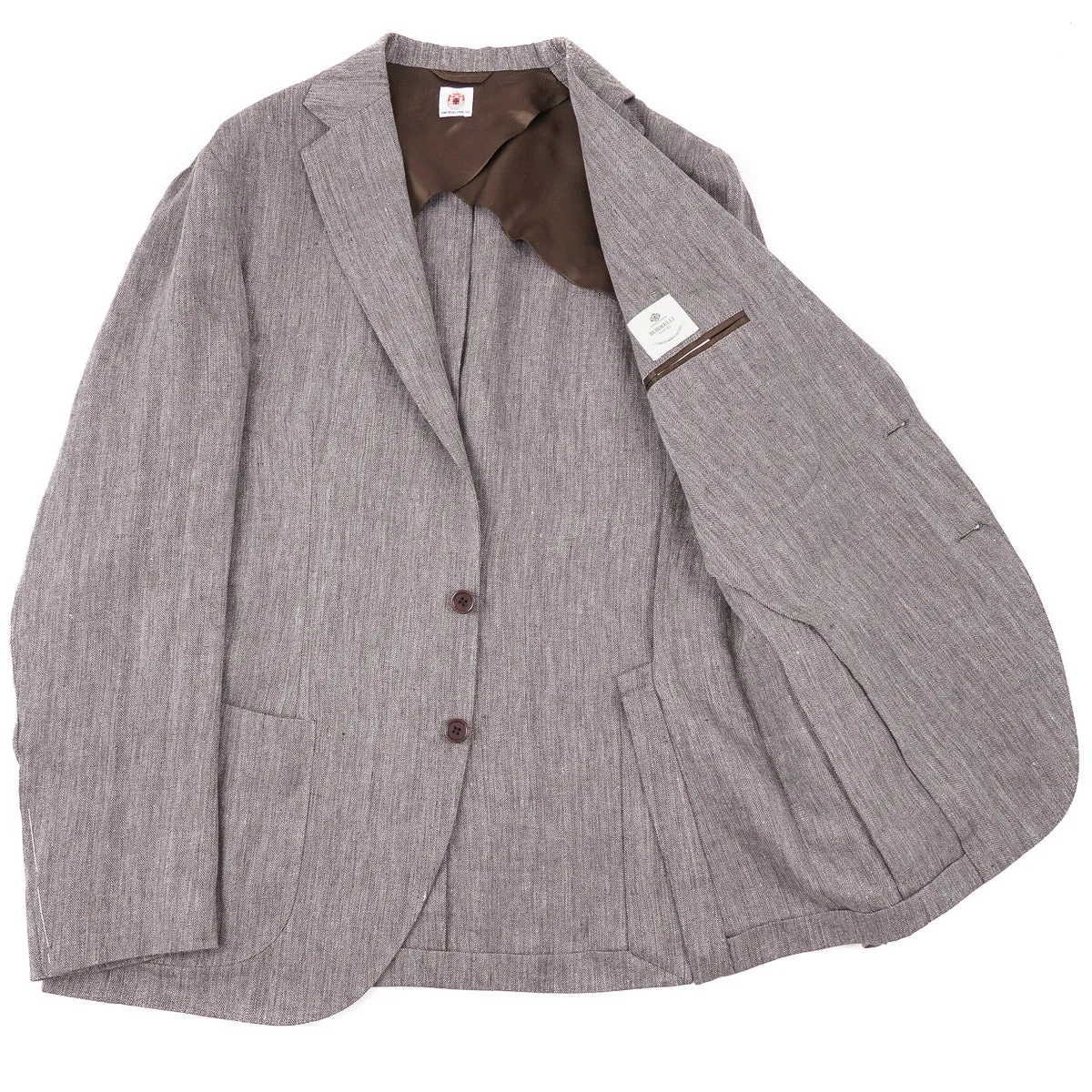 Luigi Borrelli Herringbone Linen Sport Coat