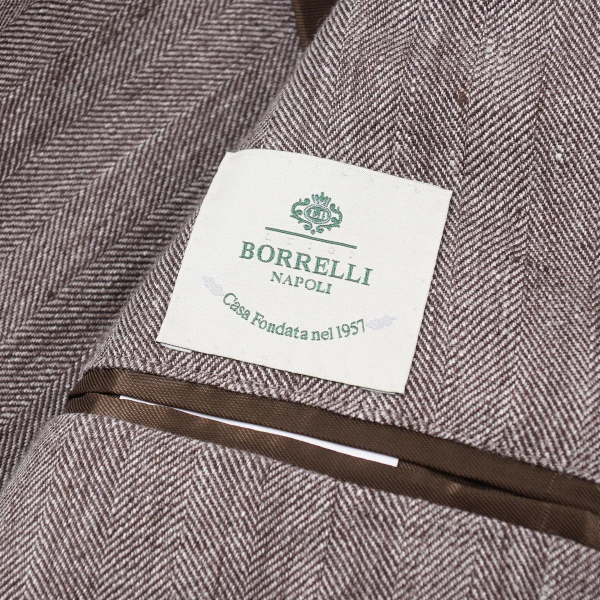 Luigi Borrelli Herringbone Linen Sport Coat