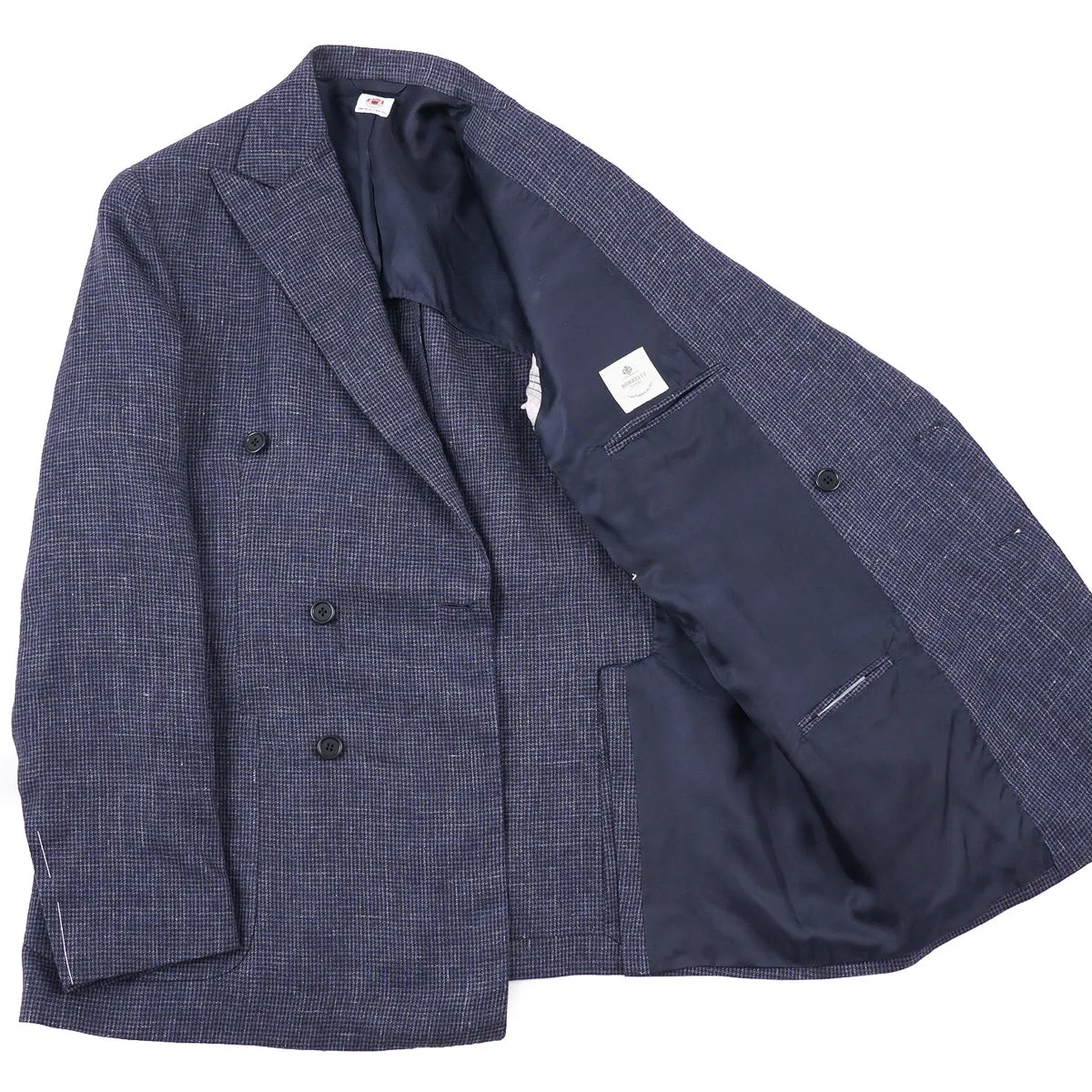 Luigi Borrelli Houndstooth Linen Sport Coat