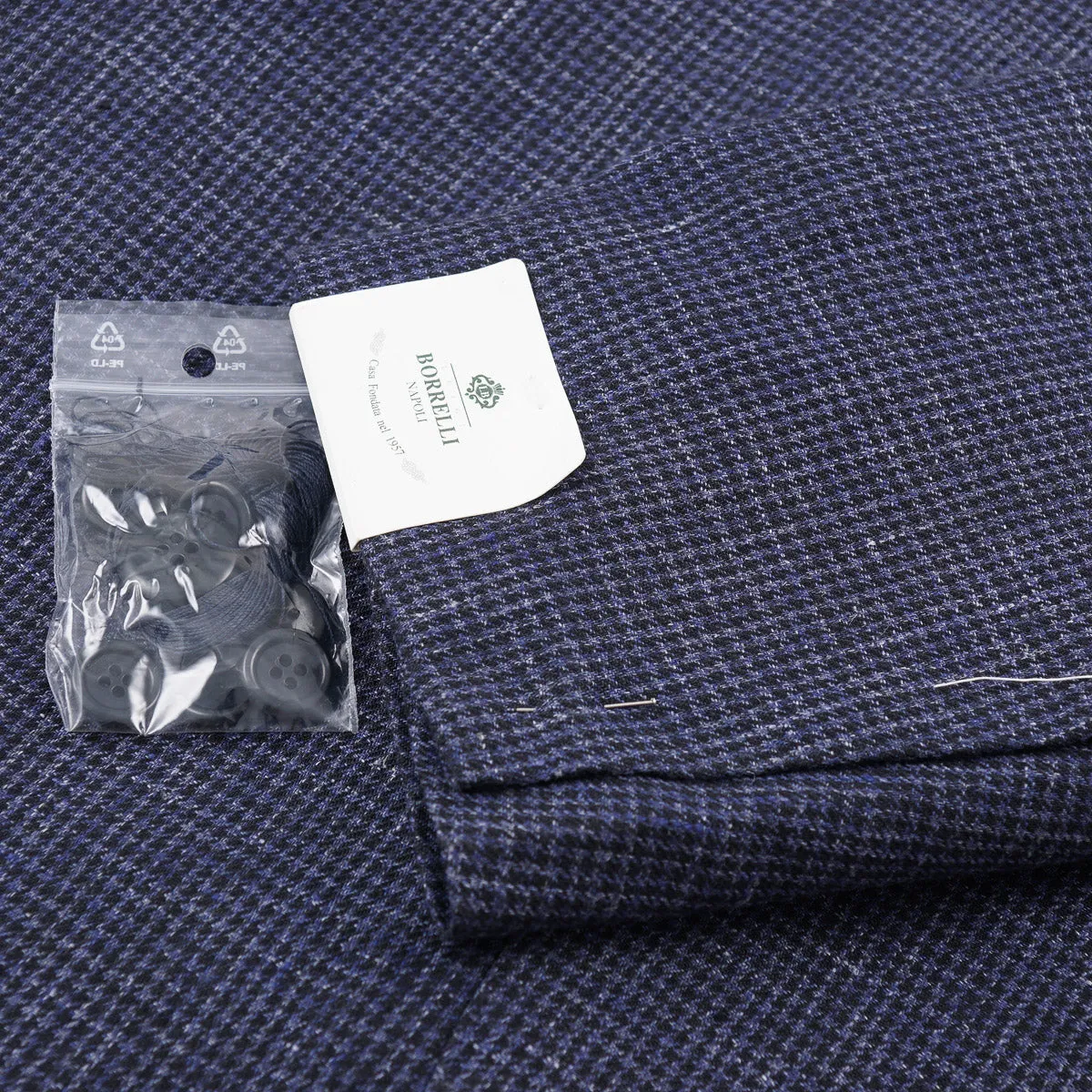 Luigi Borrelli Houndstooth Linen Sport Coat