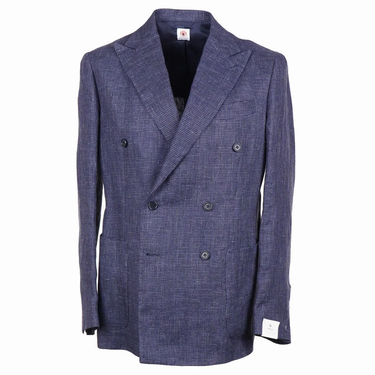 Luigi Borrelli Houndstooth Linen Sport Coat