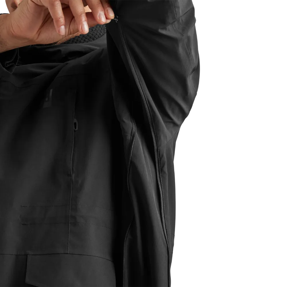 Men's Pursuit Waterproof Lightweight Changing Robe Jacket - Obsidian Black