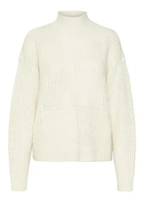 Moon Highneck Jumper in Cream