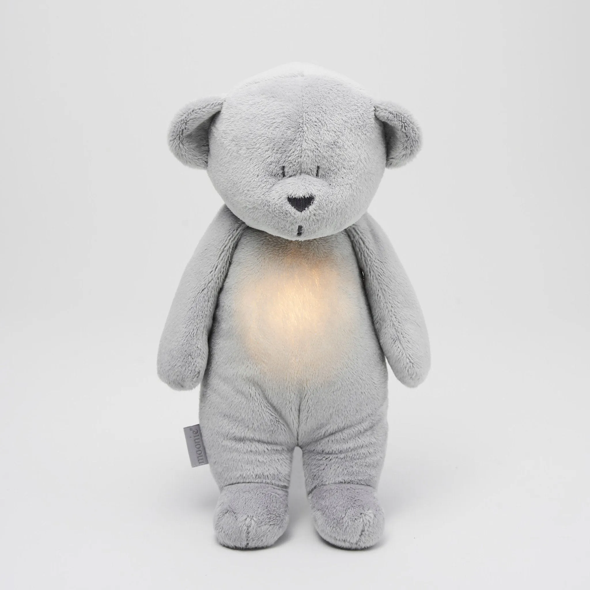 Moonie Cuddle Toy Heart Rate and Light | Bear Silver