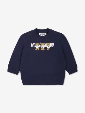 Moschino Baby Bear Logo Sweatshirt in Navy