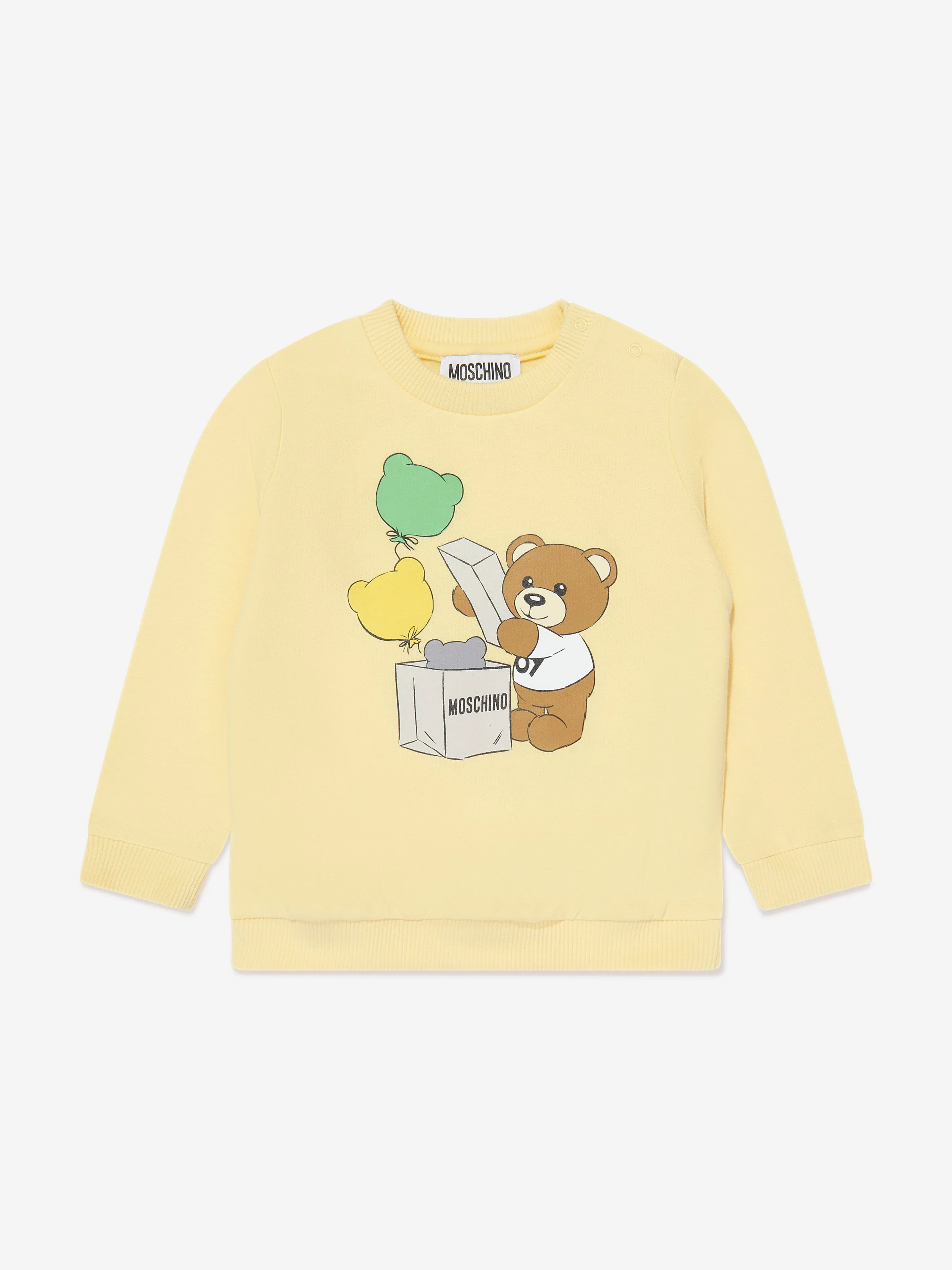 Moschino Baby Teddy Bear Sweatshirt in Yellow