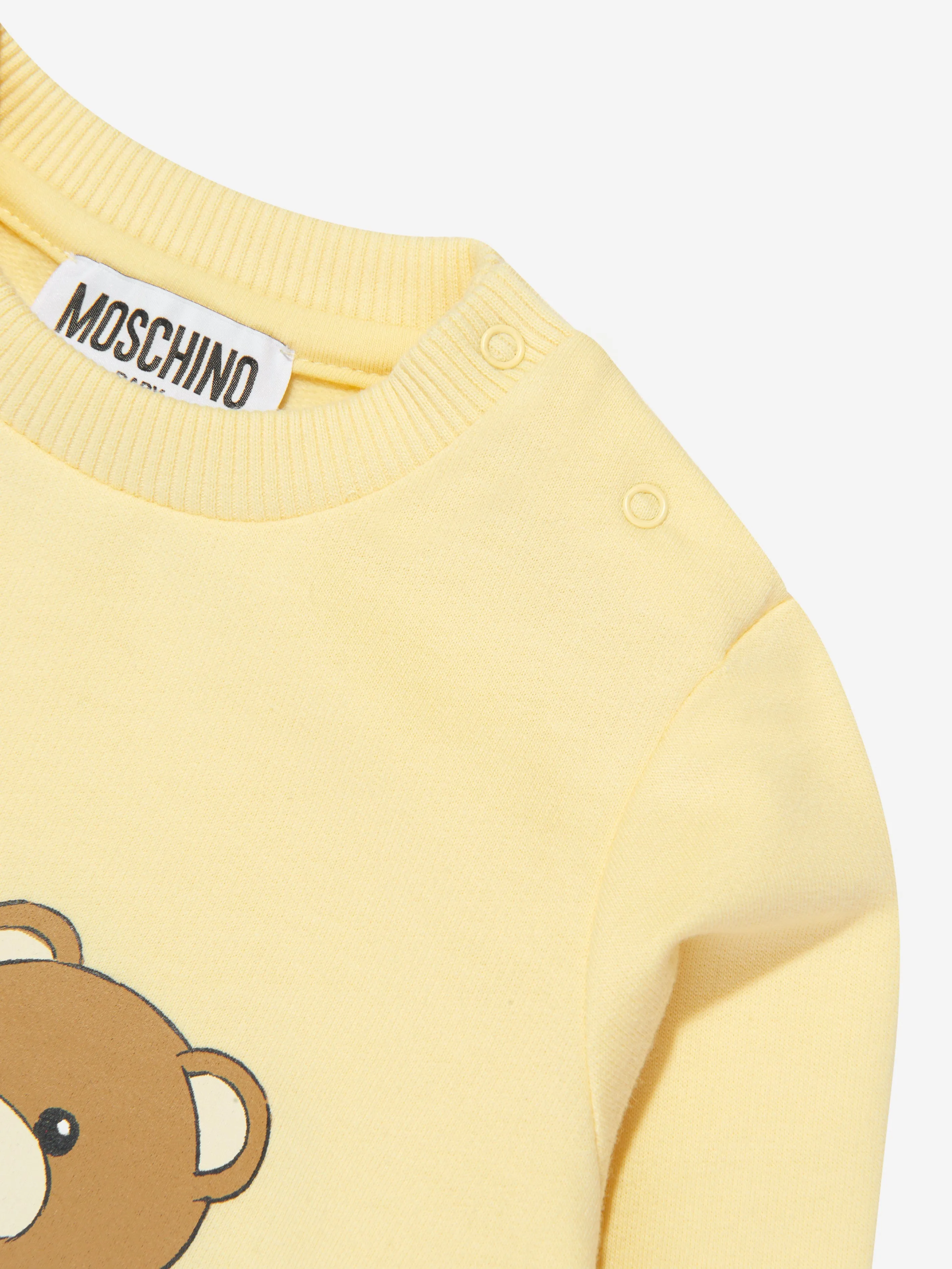 Moschino Baby Teddy Bear Sweatshirt in Yellow