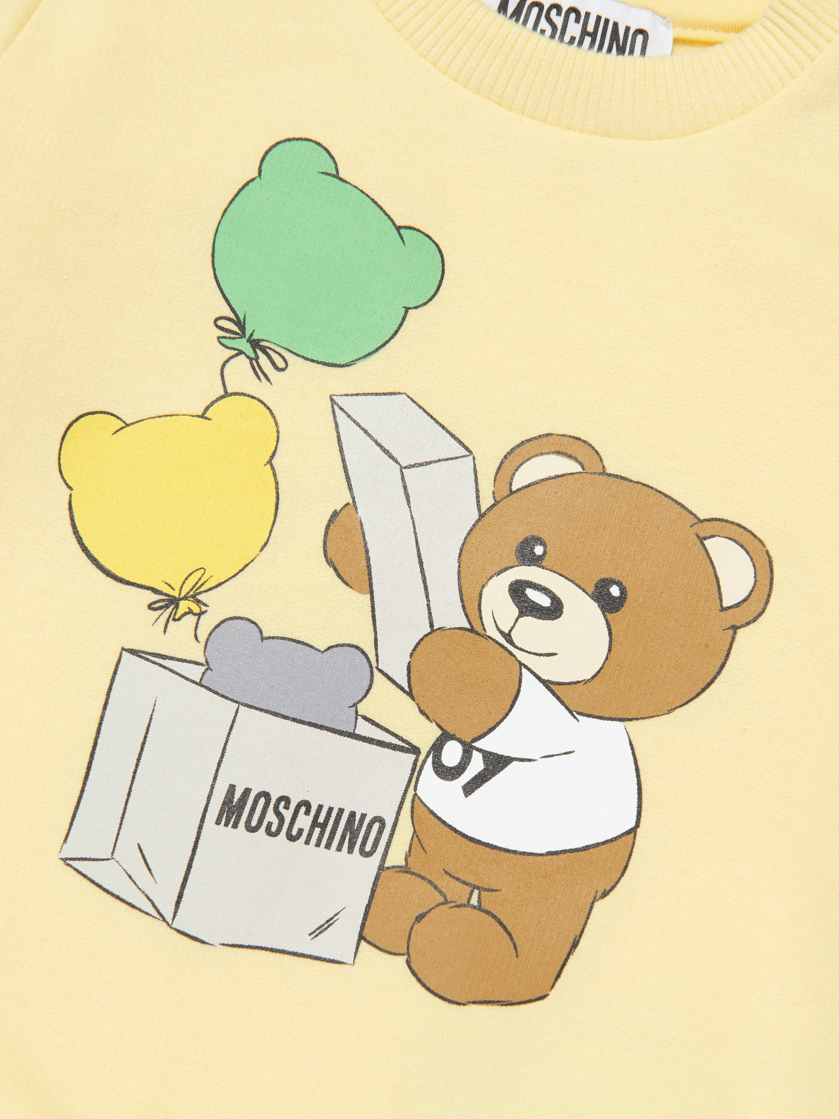 Moschino Baby Teddy Bear Sweatshirt in Yellow