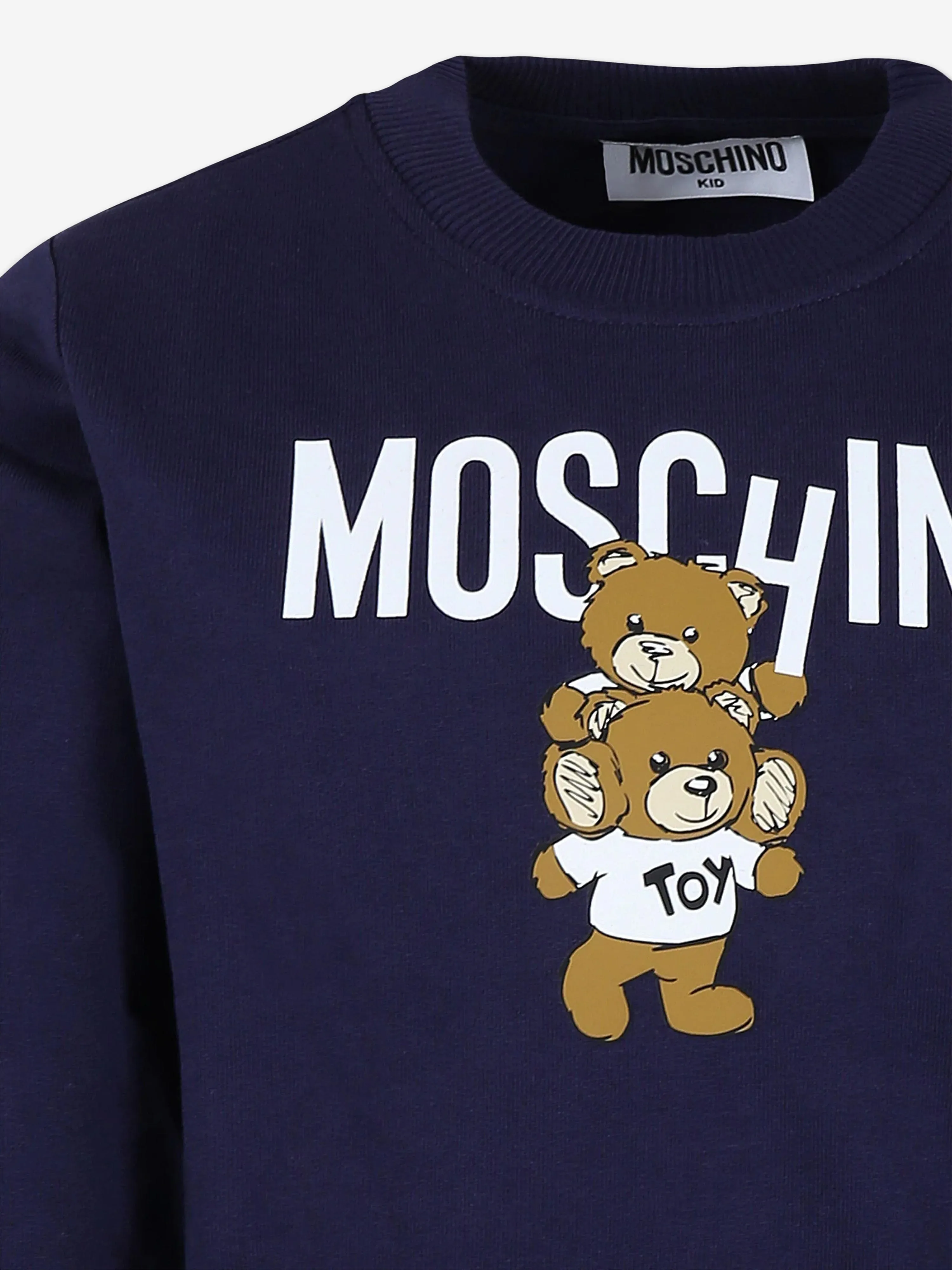 Moschino Kids Bear Logo Sweatshirt in Navy