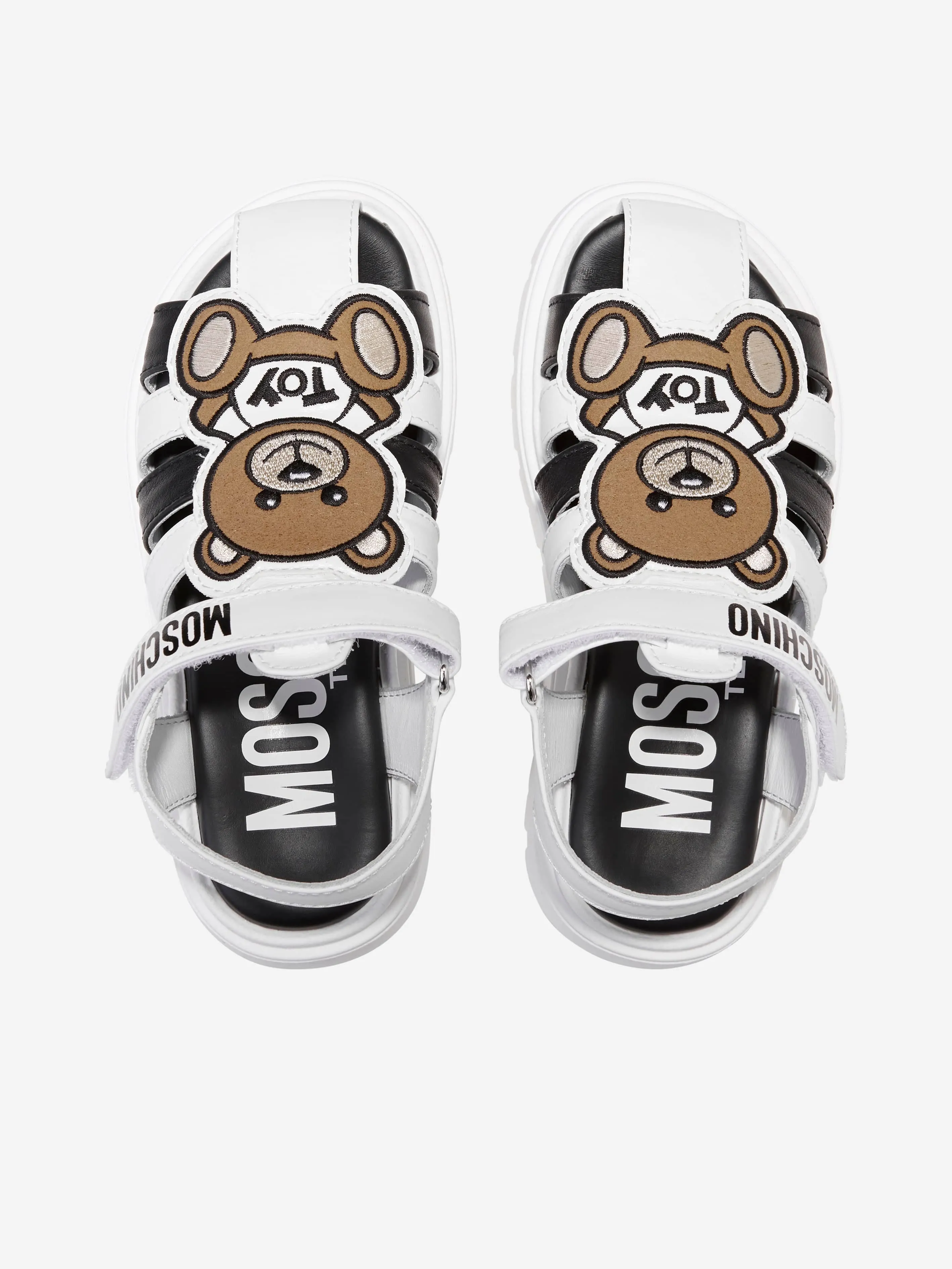 Moschino Kids Teddy Bear Spider Sandals in White