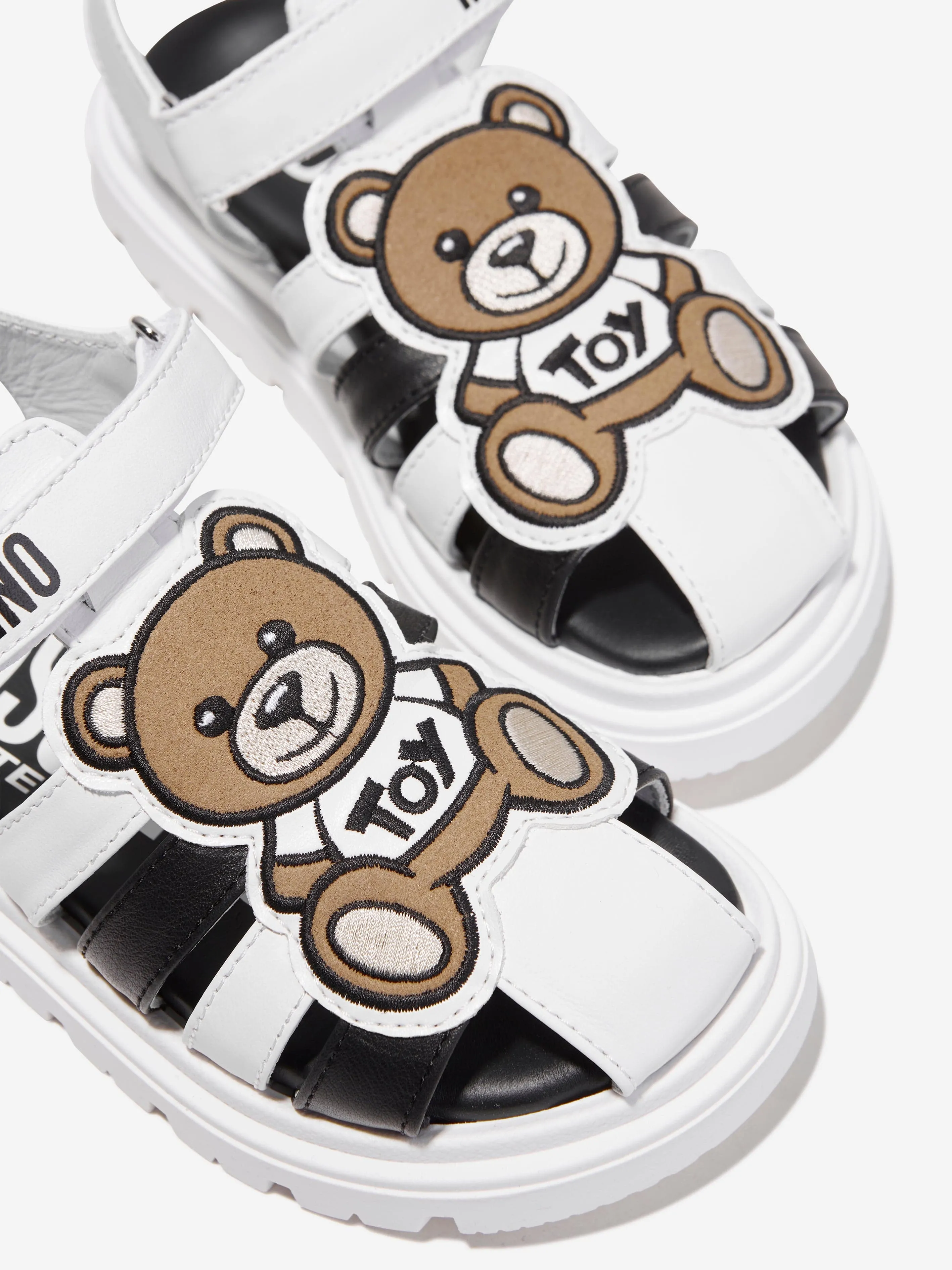 Moschino Kids Teddy Bear Spider Sandals in White