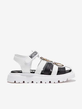 Moschino Kids Teddy Bear Spider Sandals in White