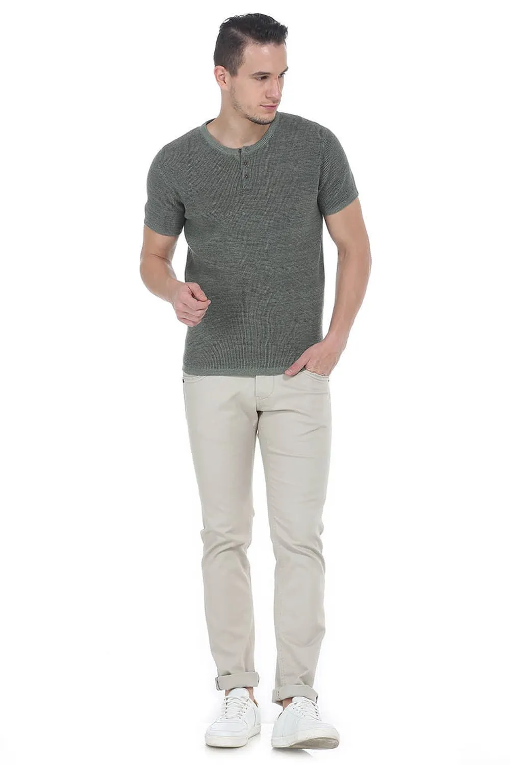 Muscle Fit Henley T.shirt