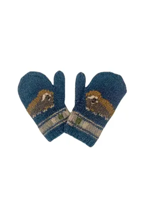 Muskox Kids Mittens Bison, Merino & Silk