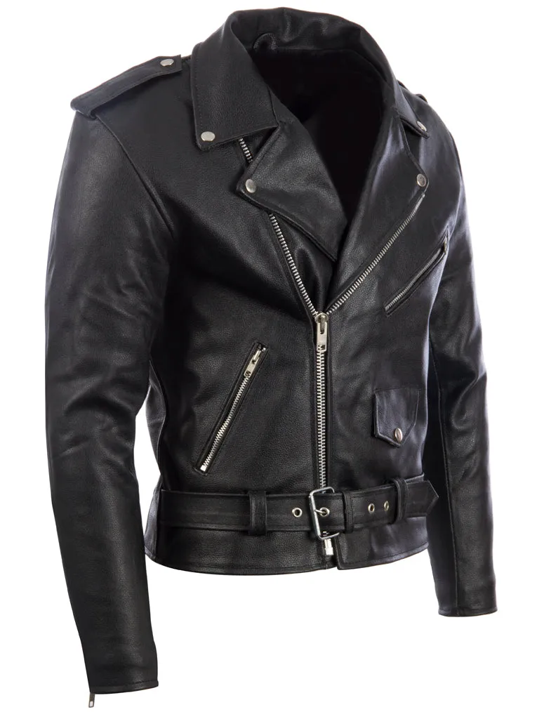 N2KG Men's Biker Jacket - Black